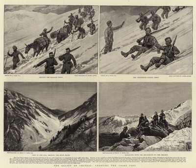 The Relief of Chitral, crossing the Loari Pass by Joseph Nash